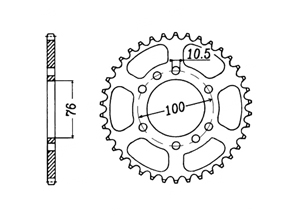 Rear sprocket Steel Suzuki Chain 520