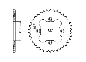 Rear sprocket Steel Suzuki Chain 520