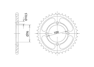 Rear sprocket Steel Suzuki Chain 530