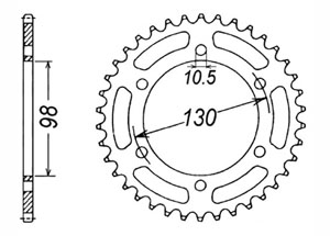 Rear sprocket Steel Kawasaki Chain 630