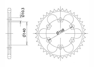 Rear sprocket Steel BMW Chain 525