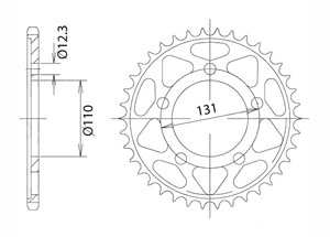 Rear sprocket Steel BMW Chain 525