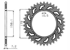 Rear sprocket Steel Aprilia Chain 525