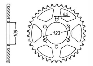 Rear sprocket Steel Cagiva Derbi Gilera Chain 420