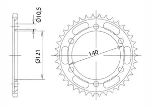 Rear sprocket Steel Cagiva Chain 525