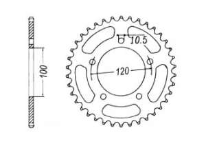 Rear sprocket Steel Aprilia Chain 520