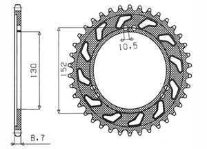 Rear sprocket Steel Cagiva Chain 530