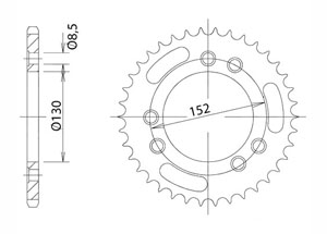 Rear sprocket Steel Cagiva Chain 525