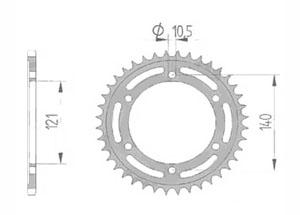 Rear sprocket Steel Cagiva Chain 530