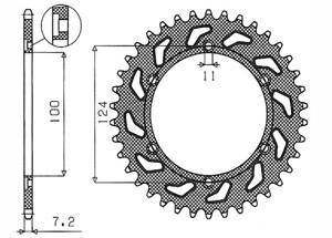 Rear sprocket Steel Ducati Chain 525