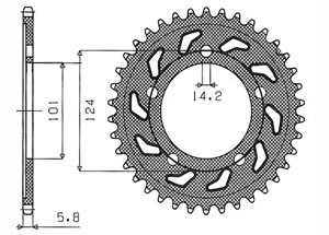 Rear sprocket Steel KTM Chain 525