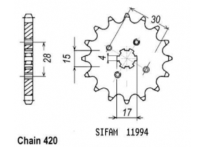 Front sprocket TT Esjot