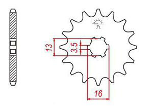 Front sprocket TT Esjot