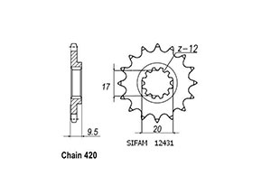 TT Esjot Rear Sprocket