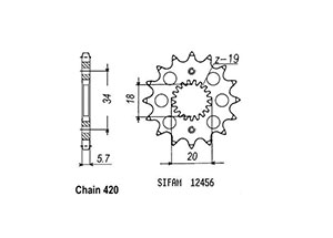 TT Esjot Rear Sprocket