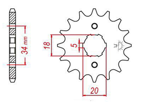 Front sprocket Esjot