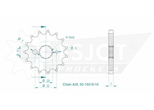 Front sprocket TT Esjot