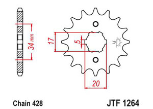 Front sprocket TT Esjot