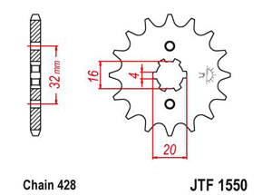 Front sprocket TT Esjot