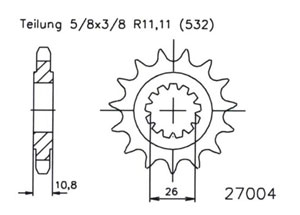 Front sprocket Esjot