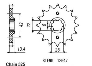 Front sprocket Esjot