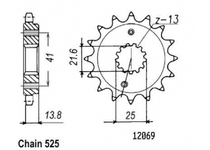 Front sprocket TT Esjot