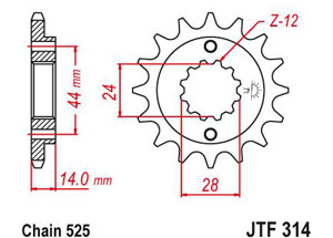 Front sprocket Esjot