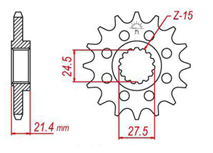 Front sprocket Esjot Lightweight