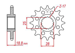 Front sprocket Esjot Lightweight