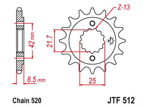 Front sprocket TT Esjot