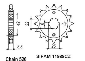 Front sprocket Esjot