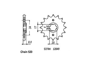 TT Esjot Rear Sprocket