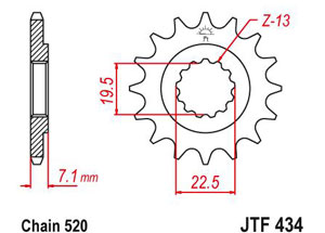 Front sprocket TT Esjot