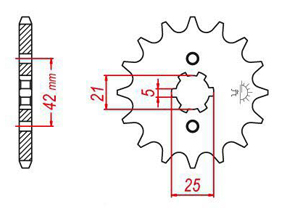 Front sprocket TT Esjot Lightweight