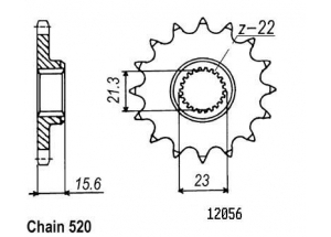 Front sprocket TT Esjot