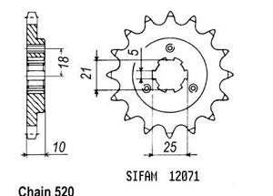 Front sprocket Esjot