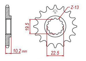 Front sprocket TT Esjot