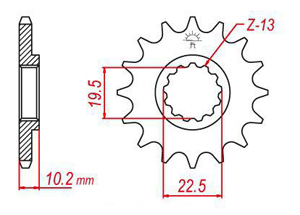 Front sprocket TT Esjot Lightweight