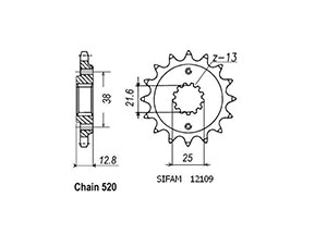 TT Esjot Rear Sprocket