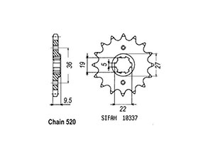 TT Esjot Rear Sprocket