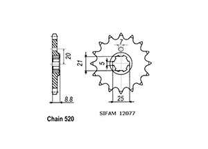 TT Esjot Rear Sprocket