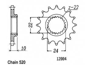 Front sprocket Esjot