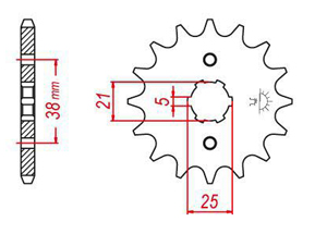 Front sprocket Esjot