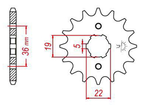 Front sprocket Esjot