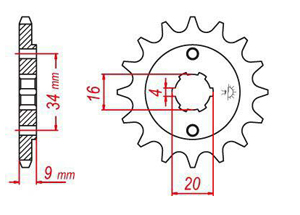 Front sprocket TT Esjot