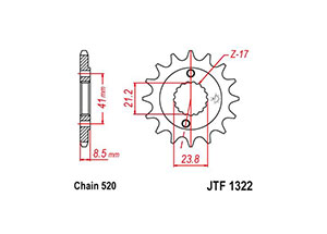 TT Esjot Rear Sprocket