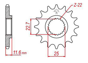 Front sprocket Esjot