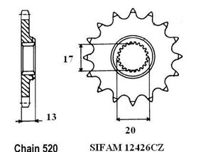 Front sprocket TT Esjot