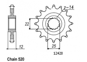 Front sprocket TT Esjot