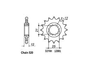 TT Esjot Rear Sprocket